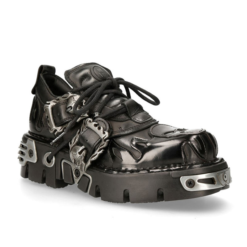 Custom Logo New Punk Style Unisex Designer Shoes Dark Goth Metal Men women Chunky Platform Sneakers