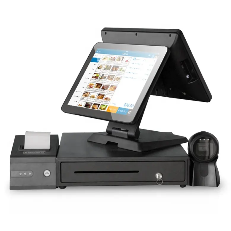 CARAV Cheap Touch Screen Pos Cash Register Dual Screen Terminal All In One Pos System