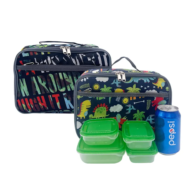 Wholesale Polyester Waterproof  Customized Printing Fashion Kids Lunch Cooler Tote Bag for Women Insulated