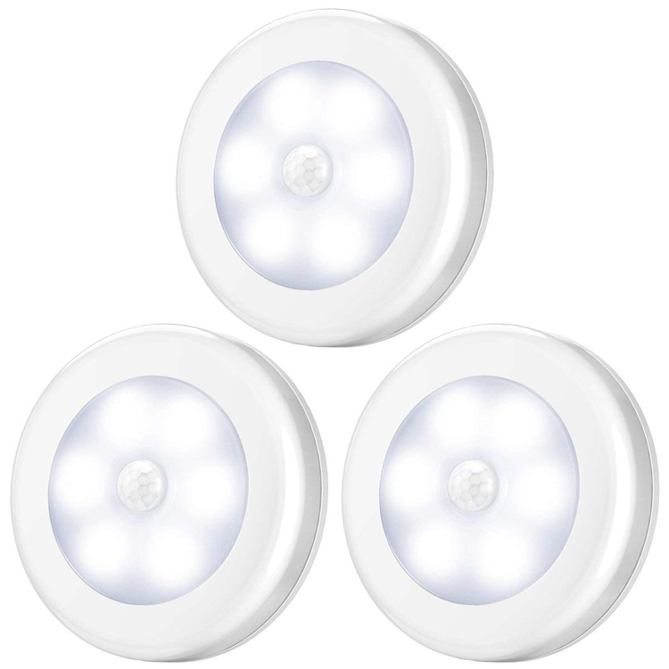 Goldmore Белый беспроводной 6 LED датчик движения для шкафа, шкафа, прихожей, ванной комнаты, спальни, кухни