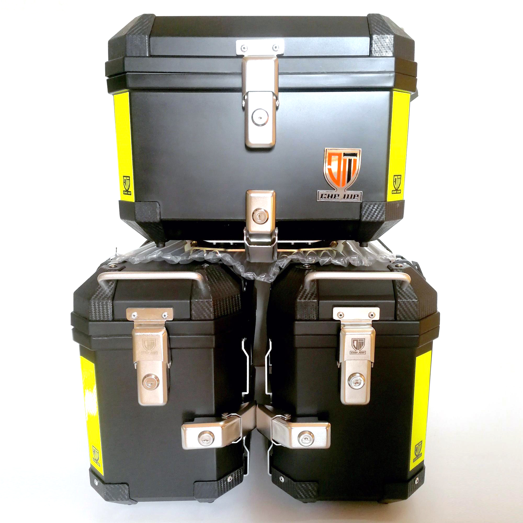 Motorcycle accessories part Side Tail Boxes Black Silver Aluminum Case Box Waterproof Trunk