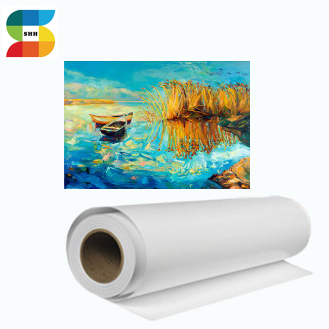 190Gsm White Polyester Water Based Canvas Roll