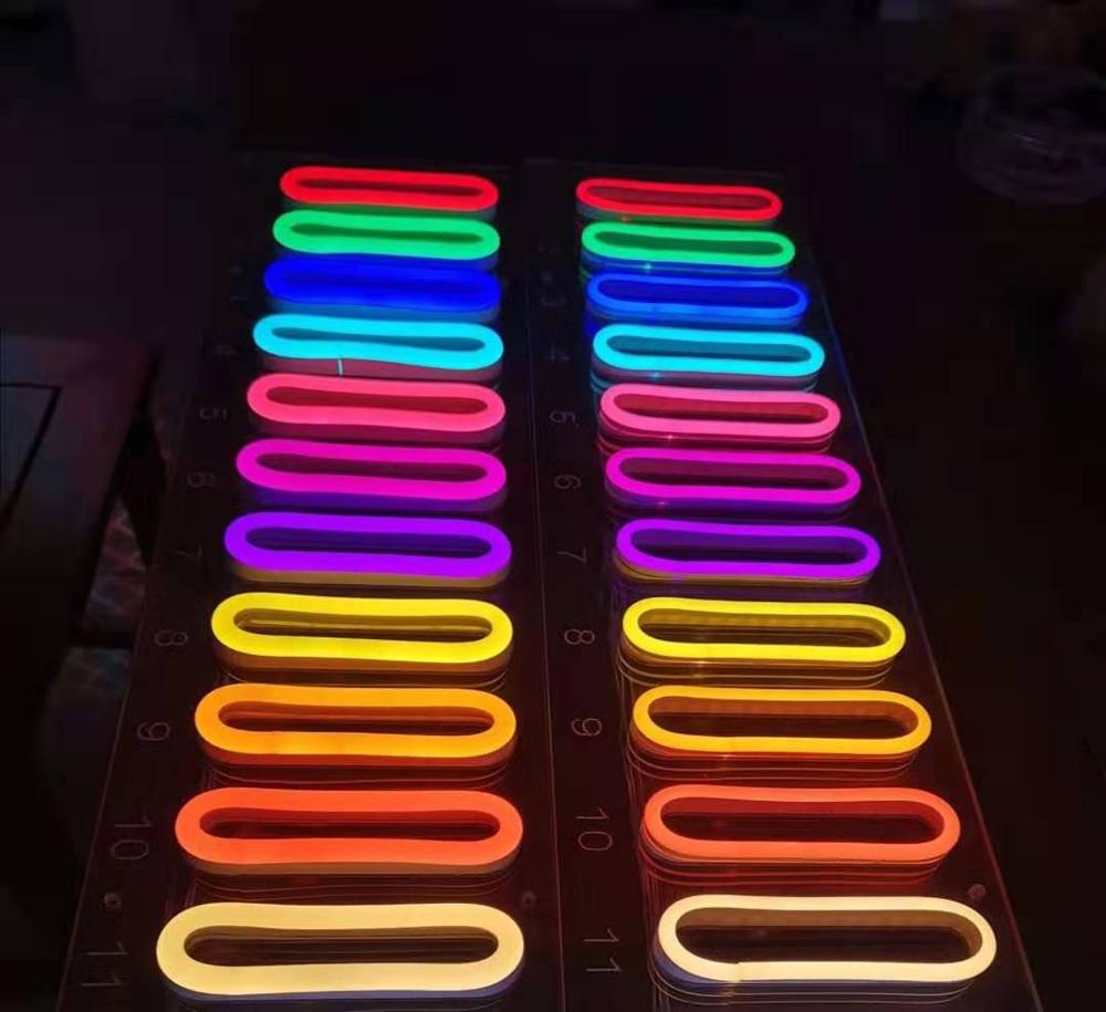 5050 RGB бегущая светодиодная неоновая лента с IP67 гибкой неоновой лентой 12 В