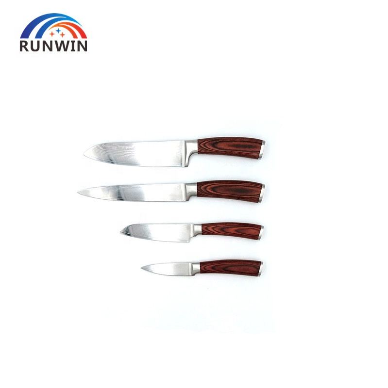 High quality safety Damascus kitchen knife OEM kitchen knife set for kitchen