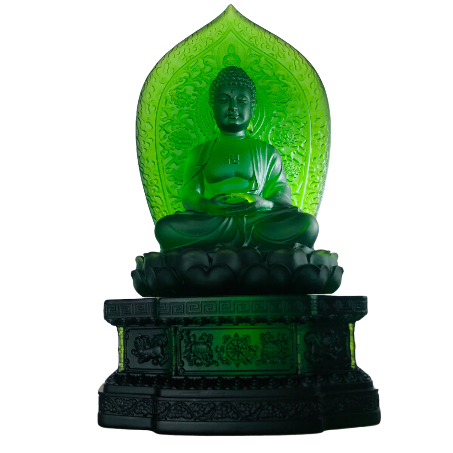 Home Decor Fengshui Products Medicine Buddha Backboard With Base Buddha Statues Sitting Crystal Buddha Statues