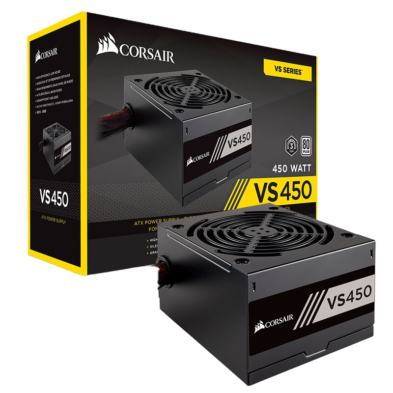 VS серия VS450 450 Вт 80 плюс белый Сертифицированный блок питания (ЕС)