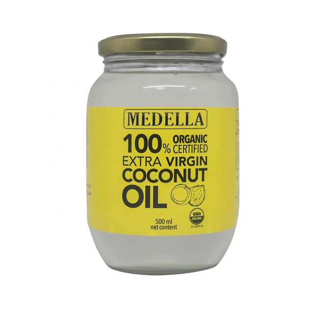 100% Medella холоднопрессованное Экстра натуральное кокосовое масло Малайзия