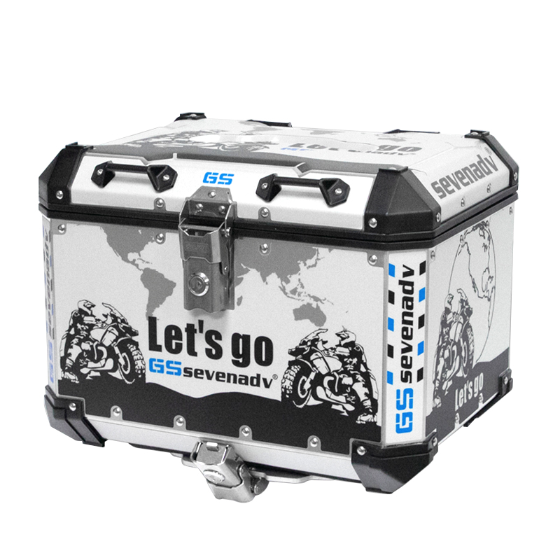 45L thicken waterproof Motorcycle Aluminum alloy tail box top case trunk