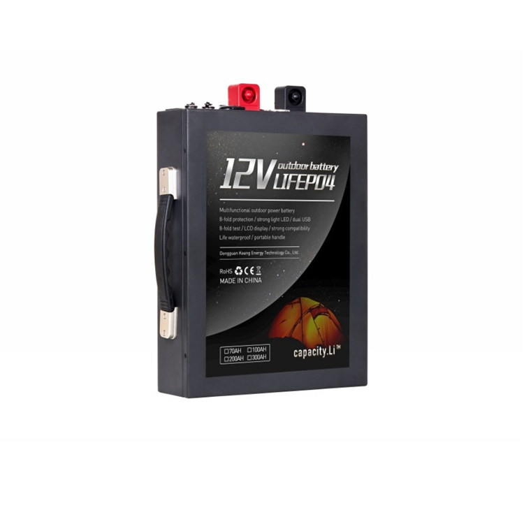 12V 100ah lifepo4 battery pack Rechargeable Battery Inverter 220V AC350W with Bms For RV Solar and Engine Boat
