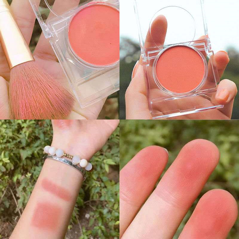 Single Blush Professional Makeup Plastic Container Ice Cream Single Color No Brush Makeup press Blush
