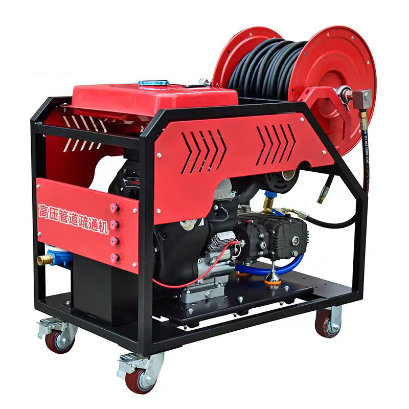Gasoline 27HP 2900Psi 50LPM Pressure Water Jet Cleaner sewer jet machine Sewer Pressure Washer Jetter Pipeline Dredging Machine