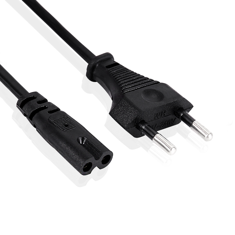 EU C7 Figure 8 AC Power Cord 2 Pin Prong Plug European Power Cord PS4 Power Cable EU AC Cable
