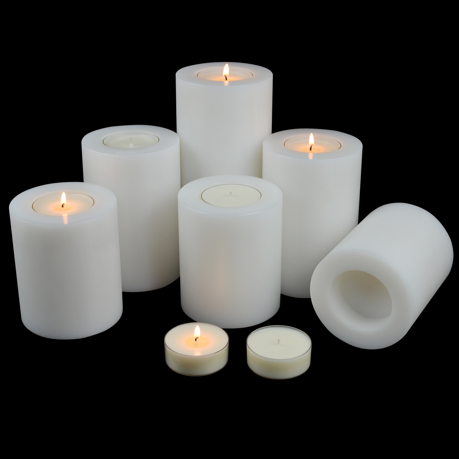 Wholesale beautiful wedding decoration white artificial candles