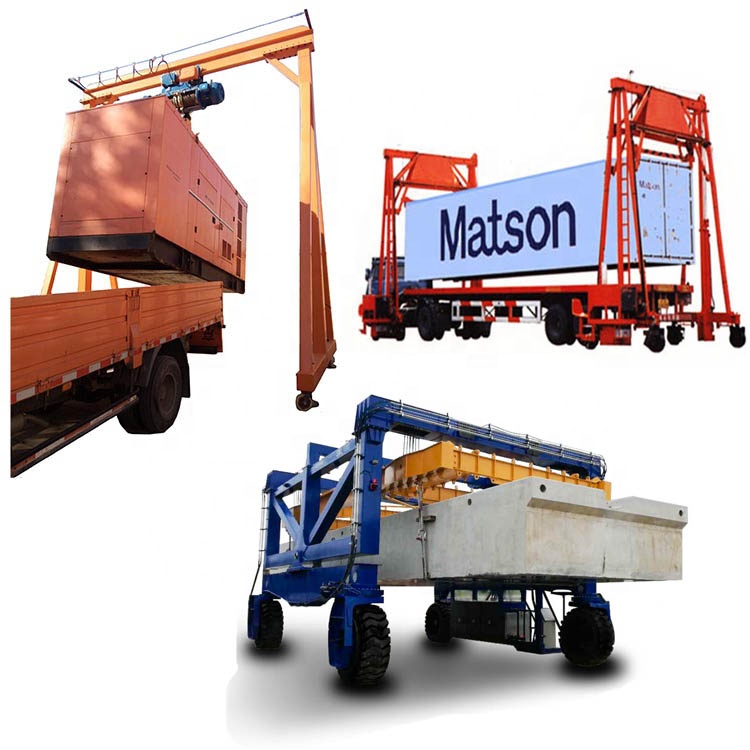 Mobile Portable Adjustable 1 2 3 5 8 10 20 30 40 50 Ton Two Pieces Twin Gantry Crane 60t With Generator Working Together