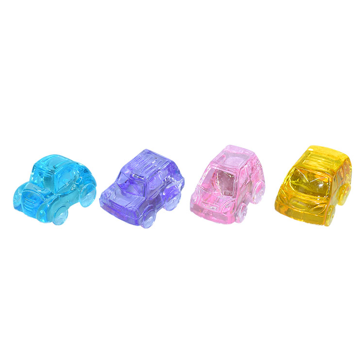 Children's color transparent car DIY toy car crystal ornaments for boys and girls