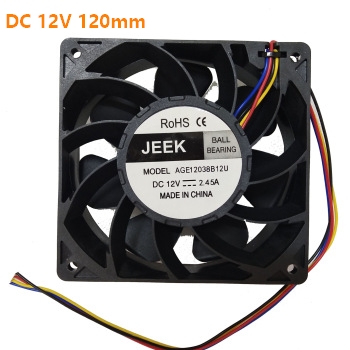 12038 DC 12v сильный воздух 6000 об/мин высокий cfm 120 мм Бесщеточный вентилятор охлаждения 120x120x38 мм вентилятор antminer