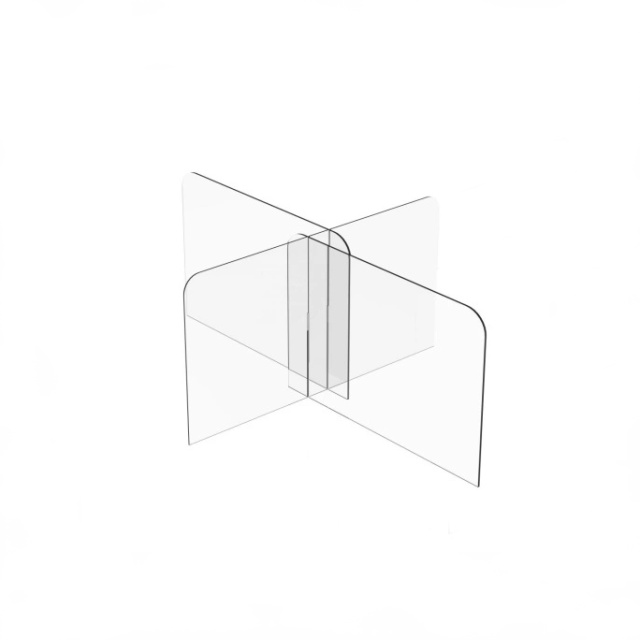 Clear Freestanding Protective Acrylic Shield Isolation Social Distancing for Work Office Desktop