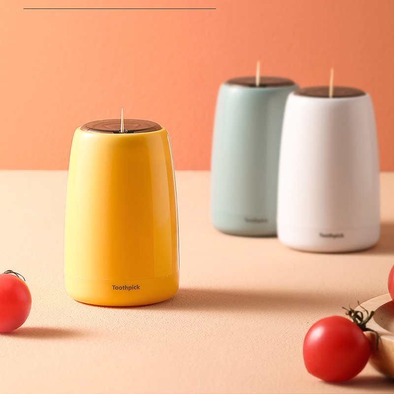 New Push-type Plastic Toothpick Holder Home Creative Automatic Pop-up Toothpick Holder
