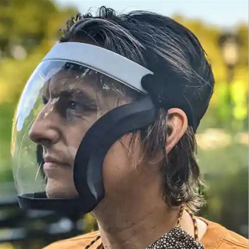 All-in-one protective eye anti-droplet oil splash isolation protective mask Anti-fogging transparent full-face PC riding mask