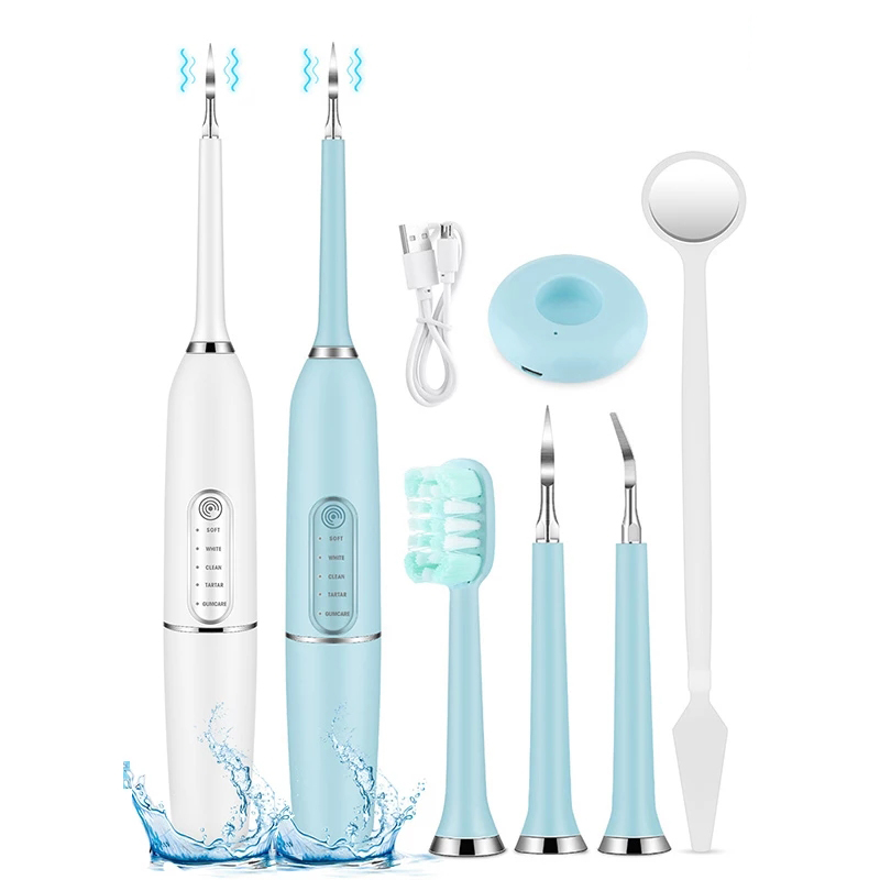 Electric Dental Calculus Remover Sets Teeth Whitening Cleaning Kit Ultrasonic Tooth Cleaner