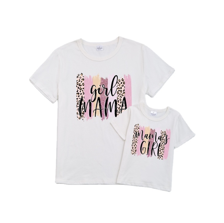 Ready to Ship Customized Unisex Kids Boys Girls Cotton T-Shirt Mommy Me Matching Top Short Sleeve