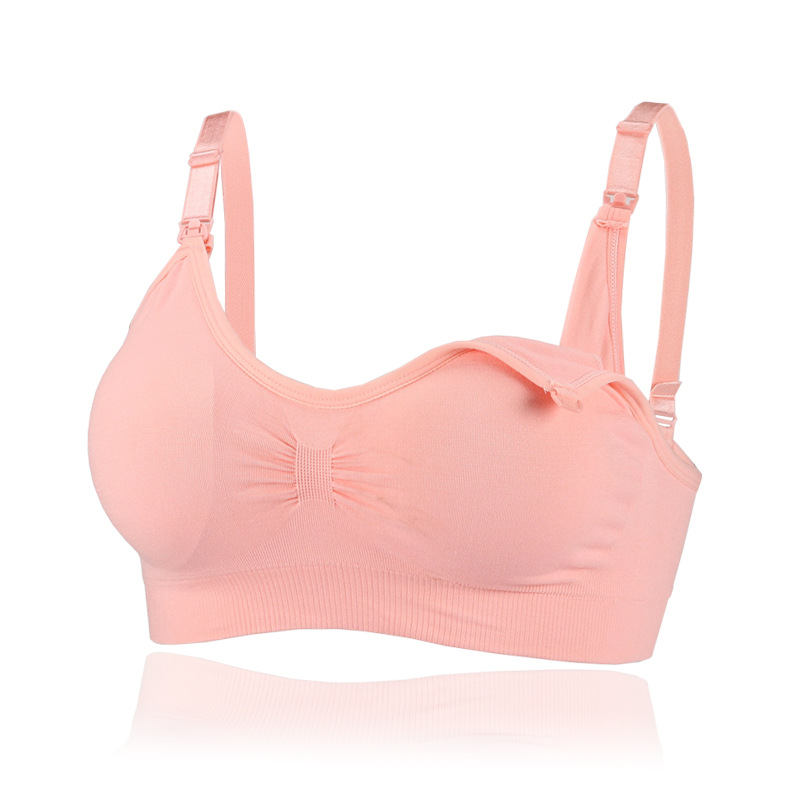 Postpartum Pregnant Women Mummy Wireless Nursing Bra Underwear Nursing Adjustable Gathered Without Trace Bra For Women