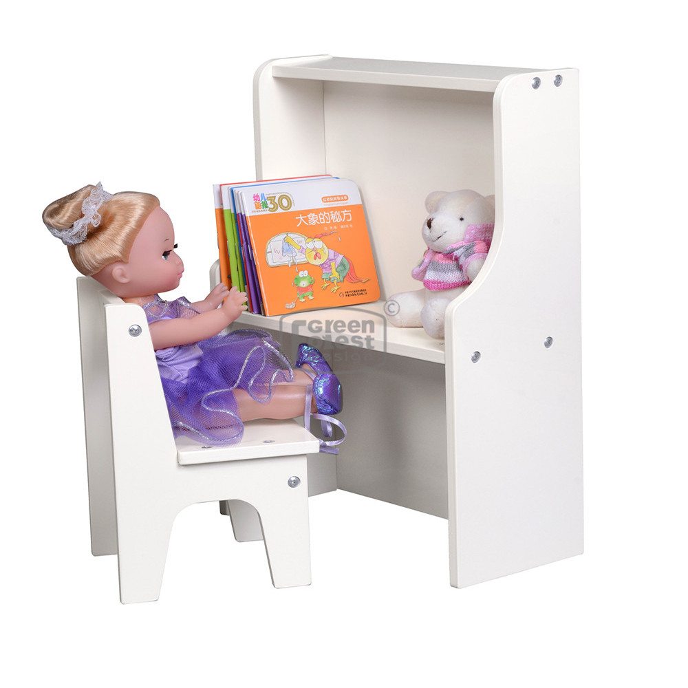 High Quality Wooden Pretend Toy for Kids Doll's Desk & Chair Doll Furniture