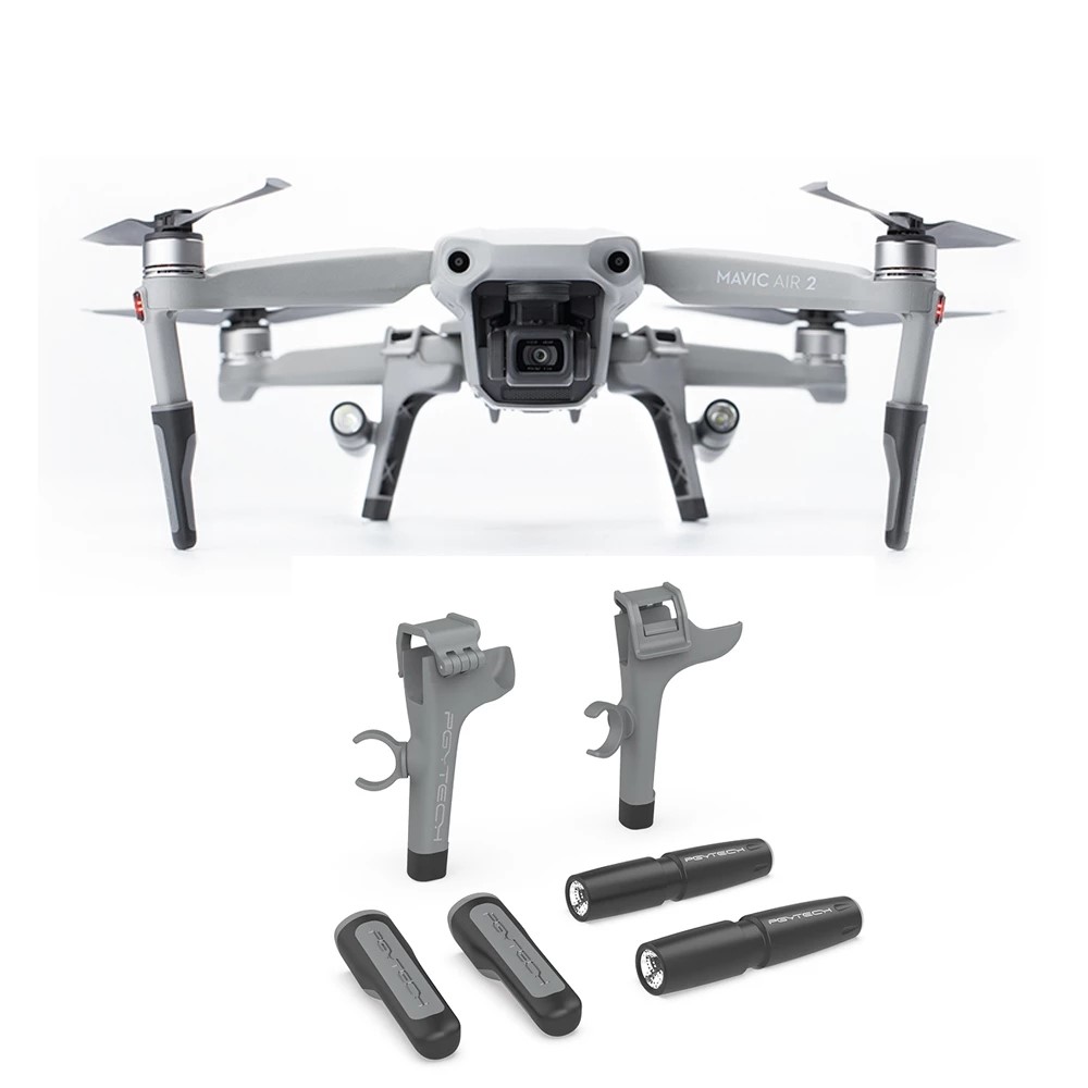 Посадочная Шестерня для DJI Mavic Air 2 повышенная защита для ног удлинитель светодиодный налобный фонарь набор для Mavic Air 2 аксессуары