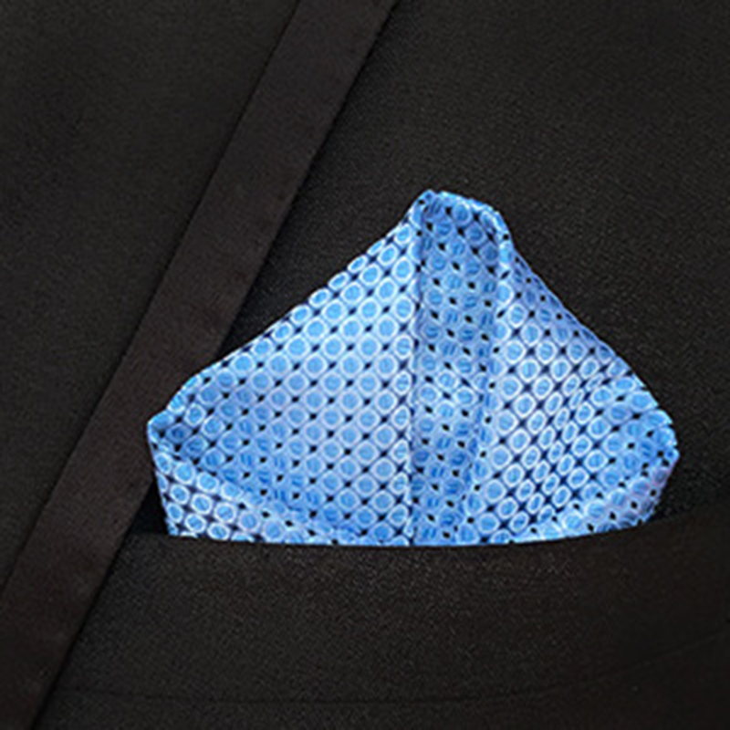 Solid Plaid Pocket Square Men Silk Handkerchief Paisley Casual Hankies for Men's Suit Popular High Quality for Gentlemen Custom