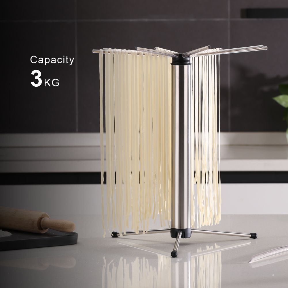 Elegant Easy transfer Detachable Noodle Spaghetti Dryer Stand for up to 6 lbs of Homemade Noodles Collapsible Pasta Drying Rack