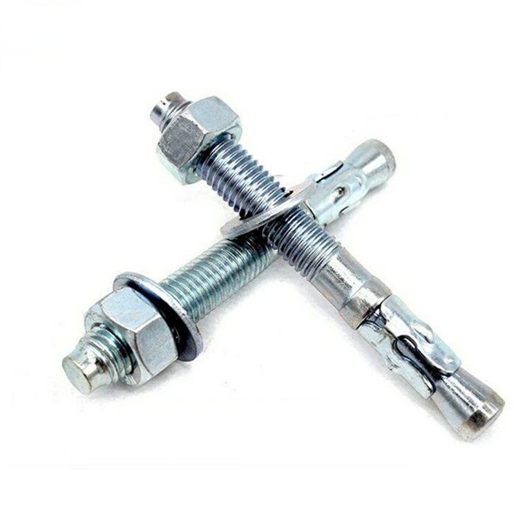 Free Sample Expansion Screw Through Bolt And Nuts Hex Concrete Wall Hardware Wedge Anchors Bolt