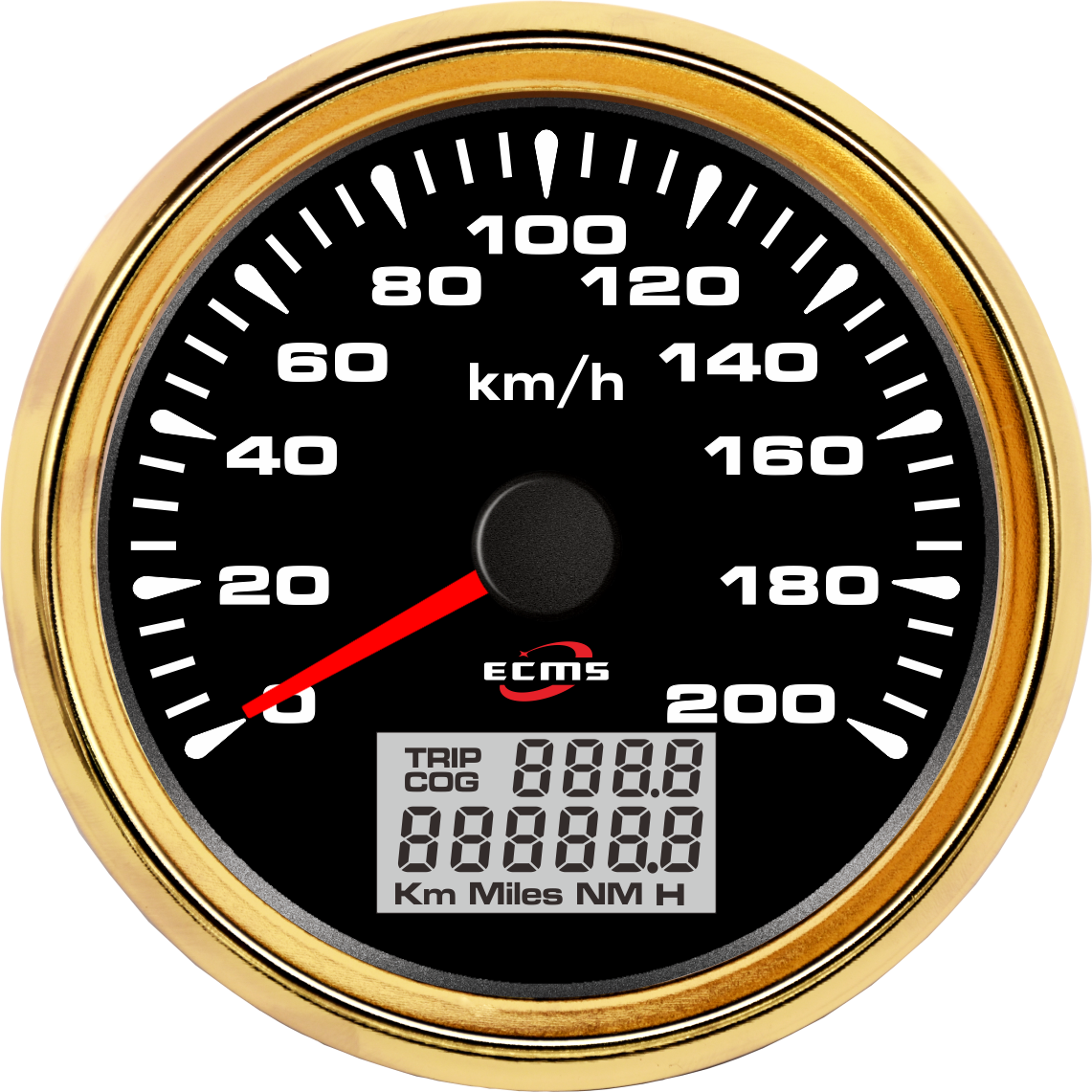 Черный спидометр для мотоцикла 85 мм 200 км/ч
