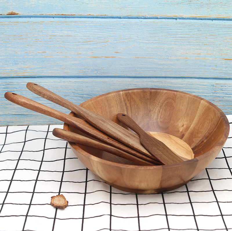 Durable Set Of 4  Handmade Custom wooden Spurtles Sets acacia wood spatula Stirring Kitchen Utensils Tools