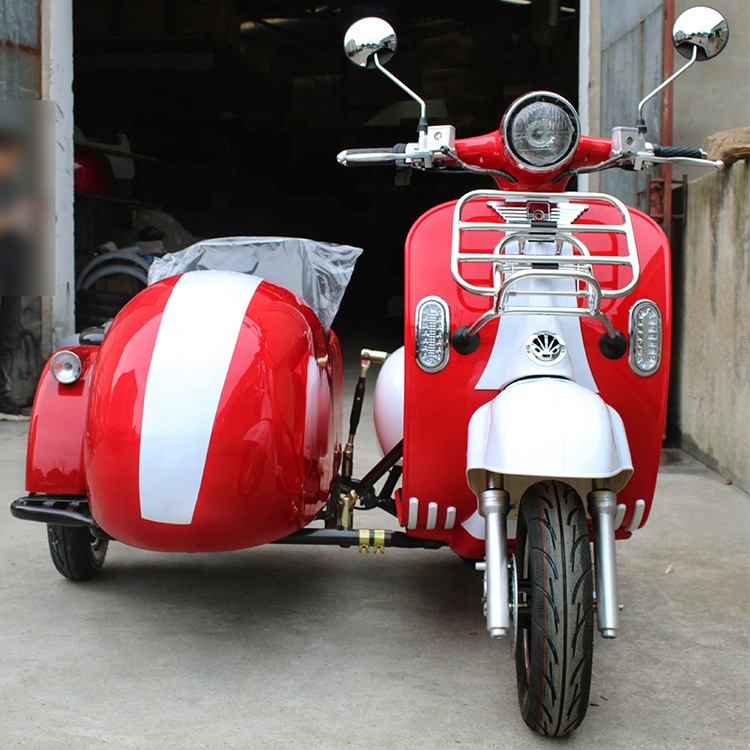 Трехколесный электрический скутер Vespa 1500/2000 Вт, трехколесный мотоцикл с сидекаром