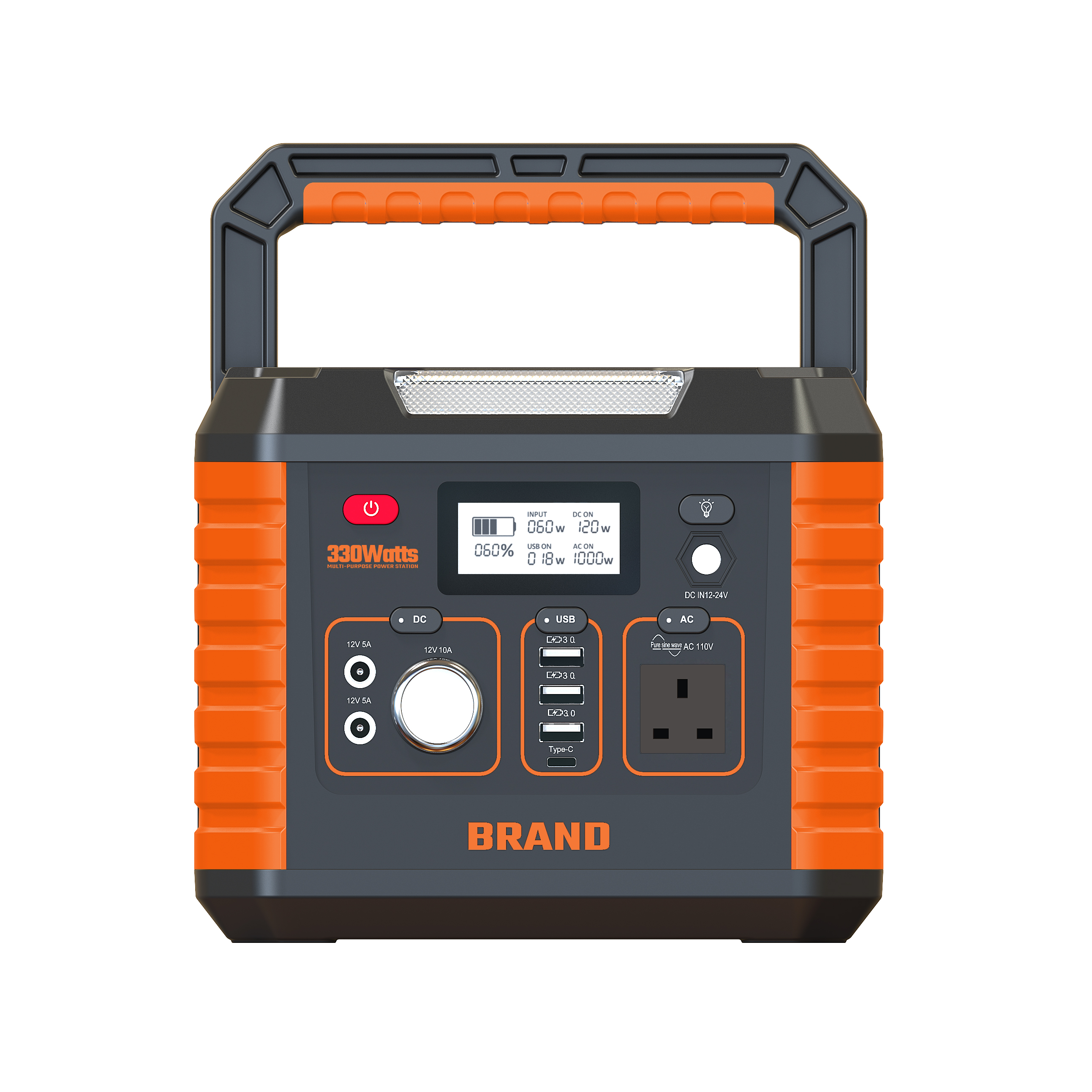 solar generator power station 330W pure sine wave output outdoor use portable outdoor 110V power station mini solar generator