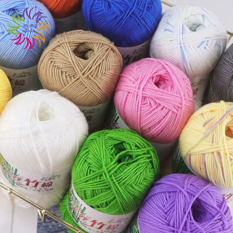 ZHAONUO pure organic and healthy spool caron woven bamboo yarn for knitting using socks of china price