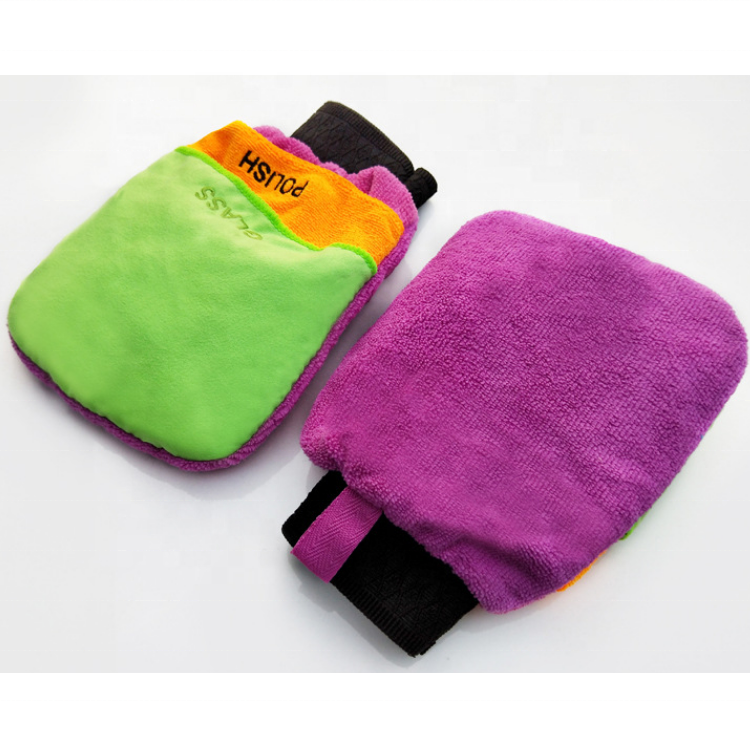 3 layer multifunctional car waxing gloves 3 in 1 polishing gloves water absorption is not easy to shed special gloves for clean