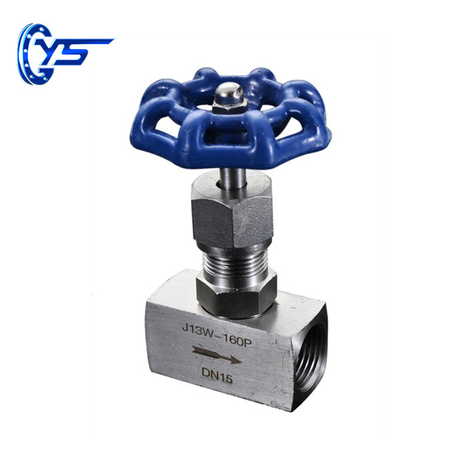 stainless steel 304 and PTFE seat needle valve with a IRON handle 1/4 inch NPT threaded professional trimmer valve