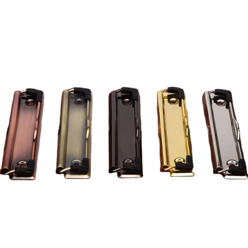 2pcs Metal Clipboard Clip File Folder PP Material Paper Storage Organizer School Supplies Office Stationery Binder Screws Book