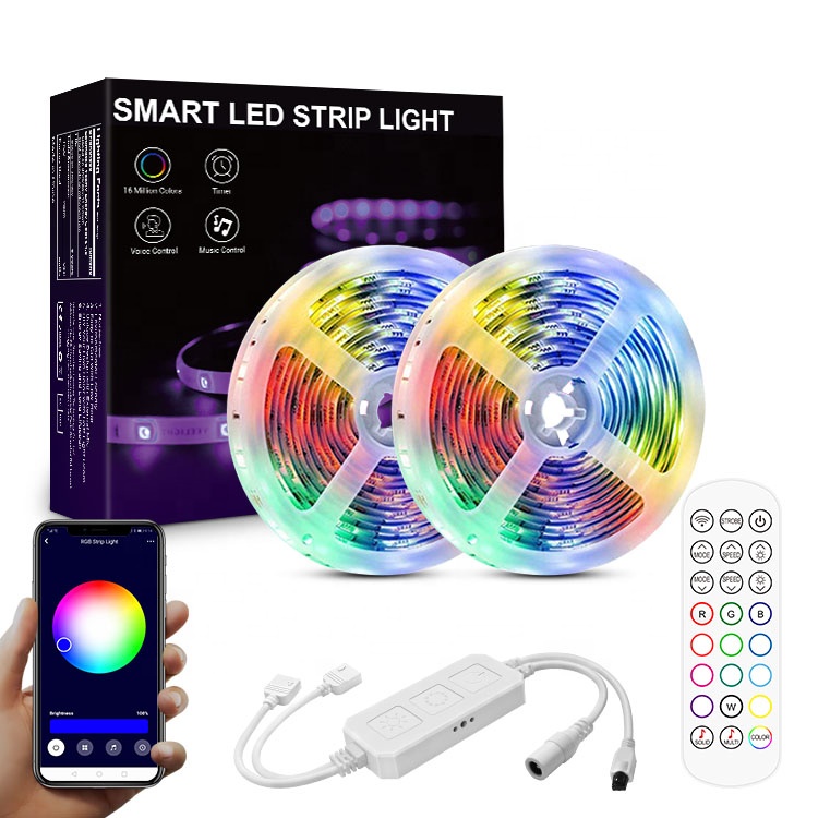 Умные светодиодные полосы света 10 м 300 светодиодов оптовая продажа RGB Wi-Fi App управления RGB диммируемой работы с Alexa и Google Home Декор отеля