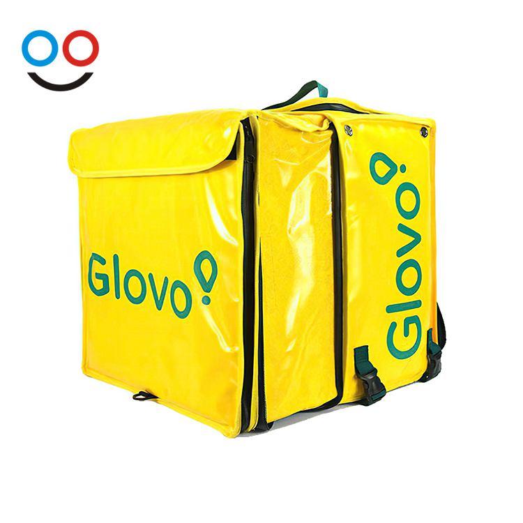 Подгоняйте высокое качество расширяемый водонепроницаемый желтый glovo Термоизолированный рюкзак для доставки горячей еды