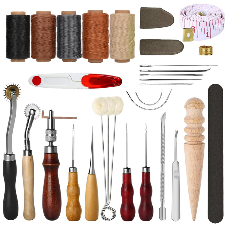 31 шт. нитки для шитья кожи инструменты ручная вышивка DIY Кожа ремесло набор инструментов
