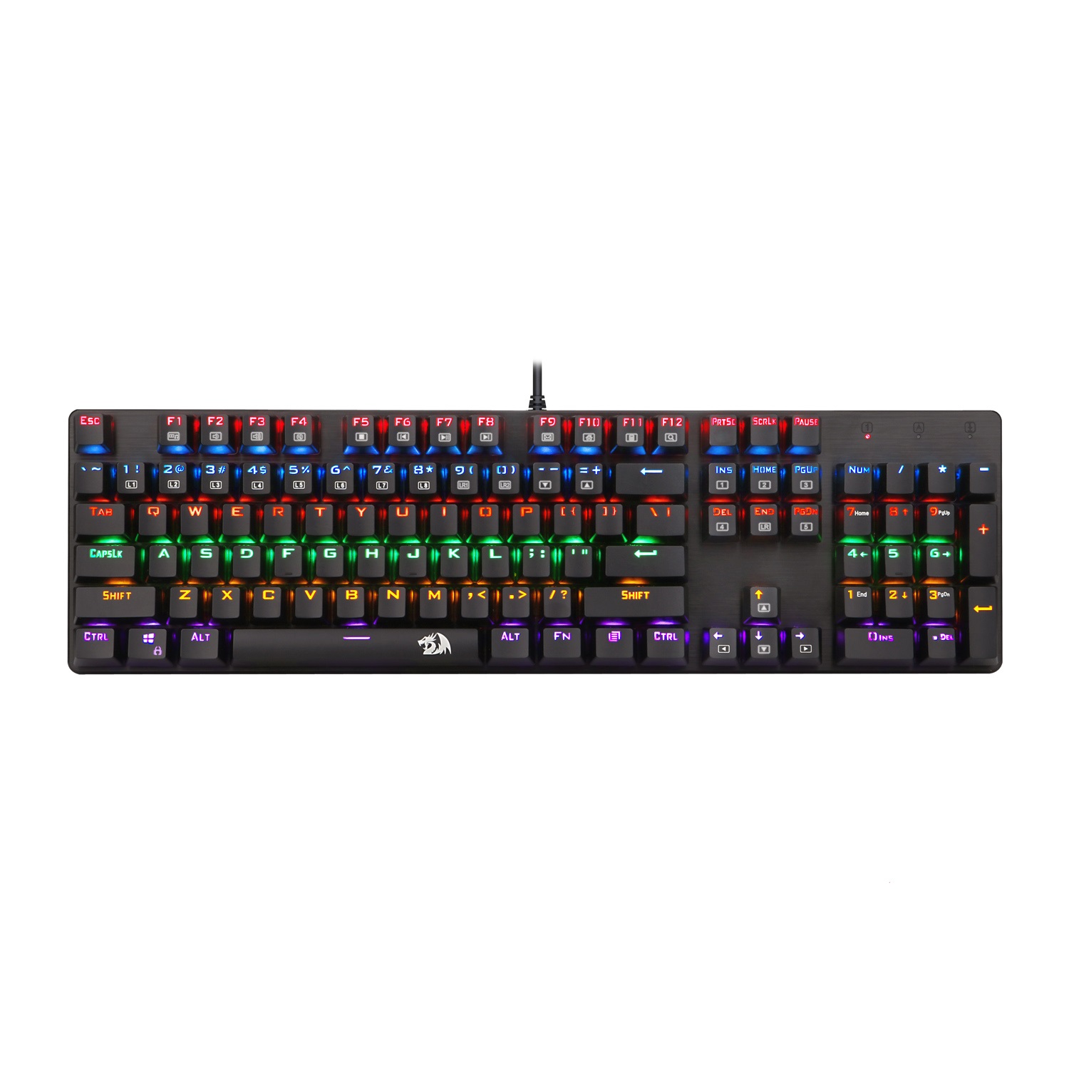 Игровая механическая клавиатура RGB LED подсветкой 104 ключ Бесшумная клавиатура для ПК с ОС Windows игры