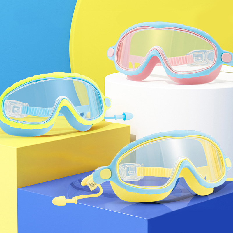 High Quality design and custom high quality Eco friendly safety waterproof kids silicone swimming goggles