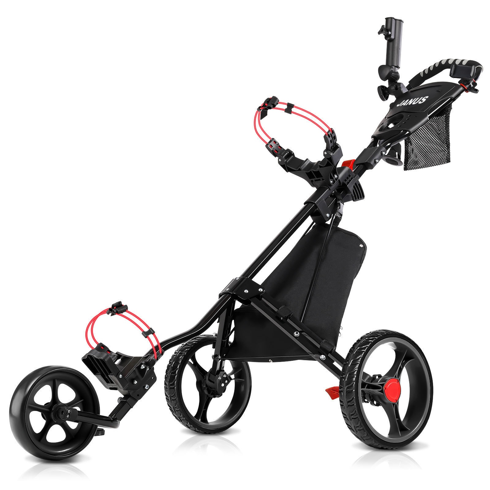 Professional Manufacturer Max Weight Capacity Of 40 Lbs Elastic Band Golf Push Cart Wheel For Smooth Driving On Any Terrain
