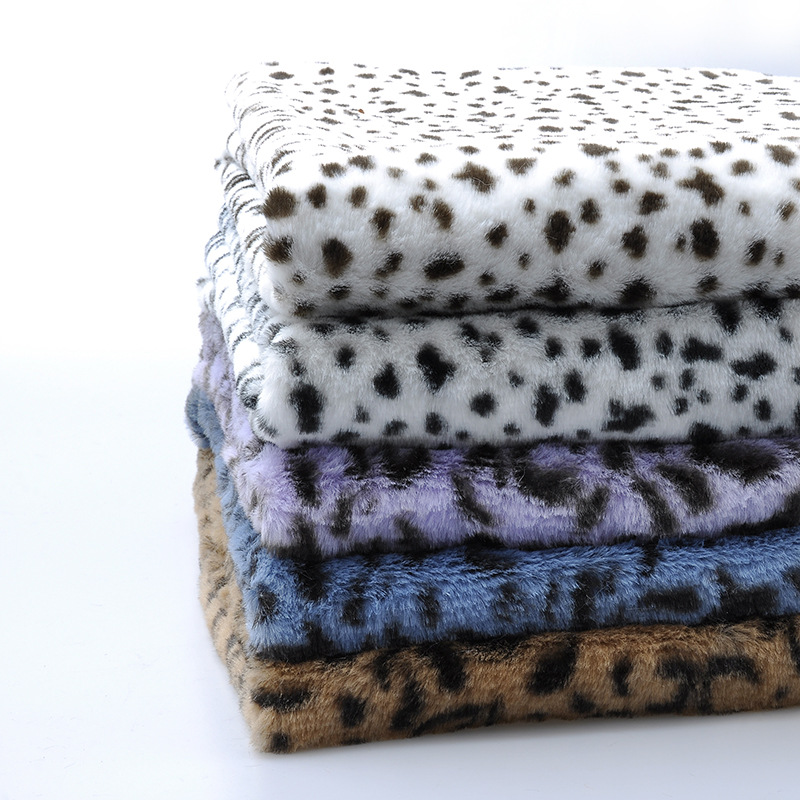 100% Polyester Faux Rabbit Fur 10mm Animal Print Fur High Quality Artificial Fur For Clothing Fashion Accessory Stuffed Toy