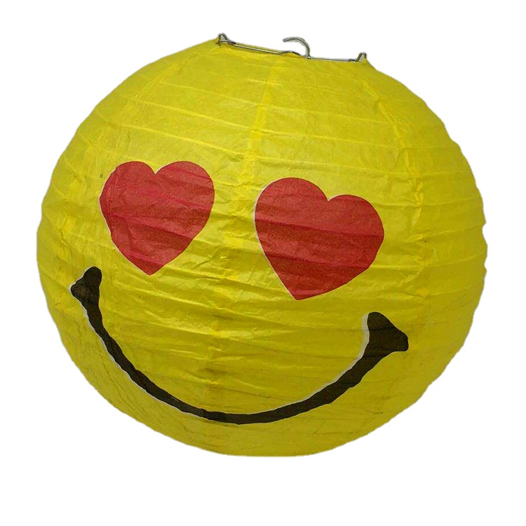 Напечатанный Smiley Grimace фонарь украшение для свадебной вечеринки