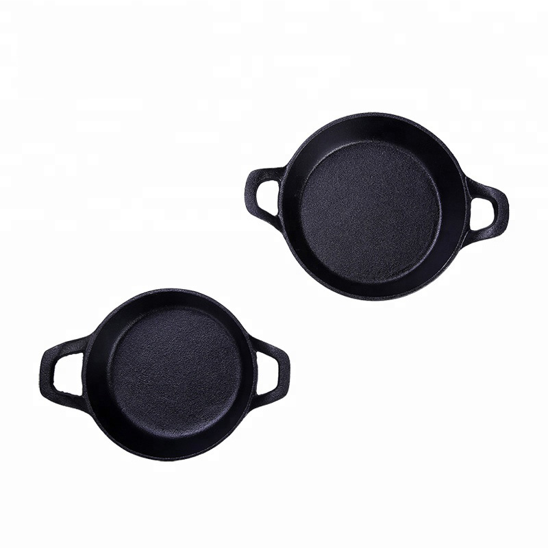 Round Pre-seasoned Cast Iron Pizza Pan with Two Ears