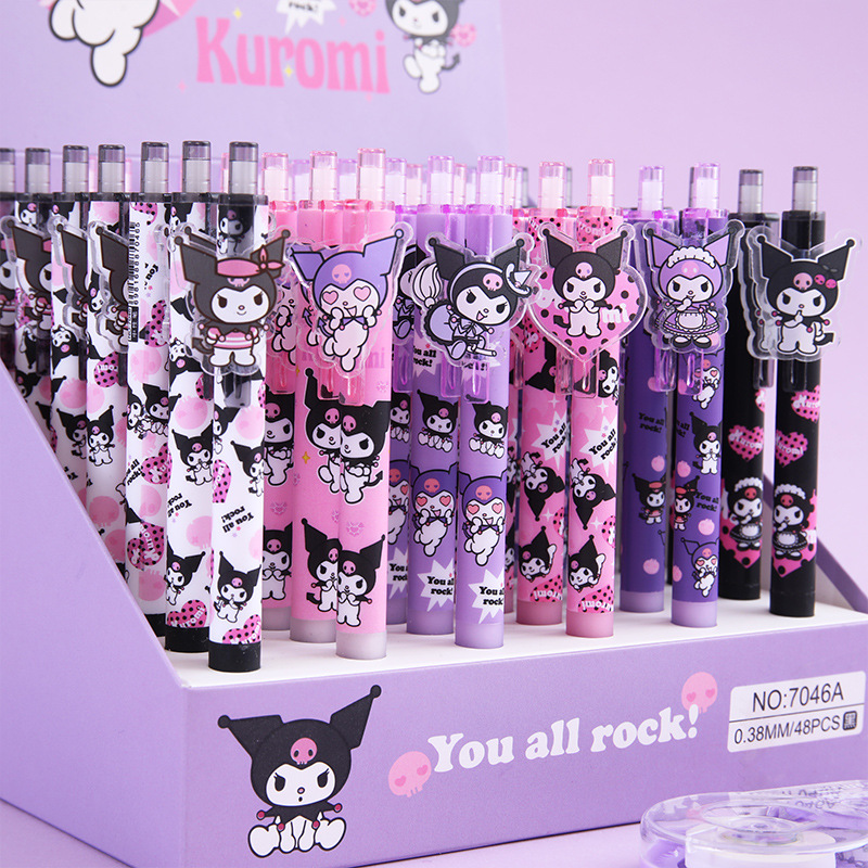 Sanrio Kawaii Kuromi гелевые ручки Школа Офис 0,5 мм чернила нейтральная ручка автограф Шариковая ручка Канцтовары подарок
