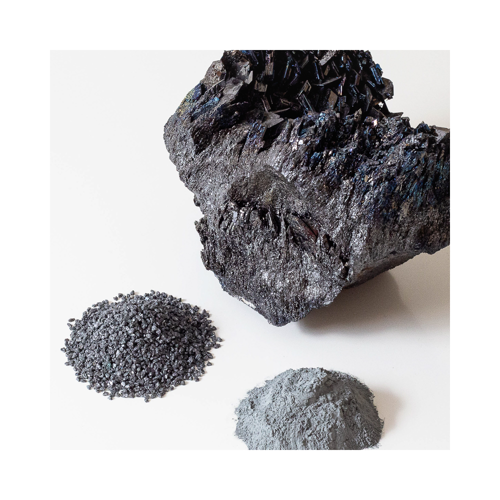 Chemically stable black silicon carbide grit powder with high thermal conductivity for polishing and sand blasting